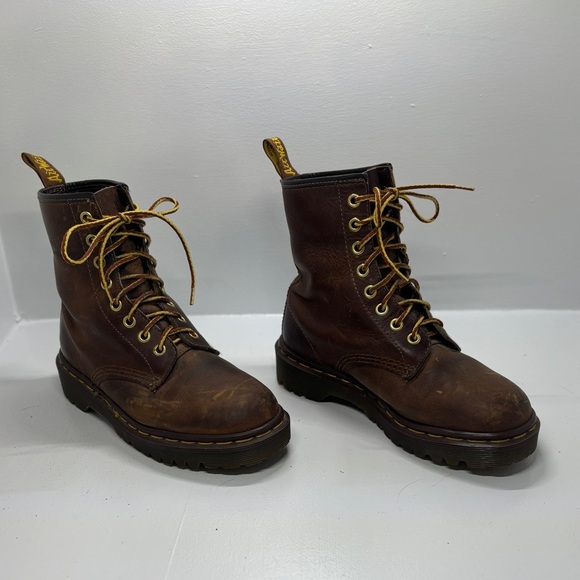 Dr. Martens 1460 8-Eye Aztec Crazy Horse Boot - Brown women’s size 5 - Picture 2 of 10